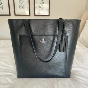 Kate Spade Black Leather Large Tote